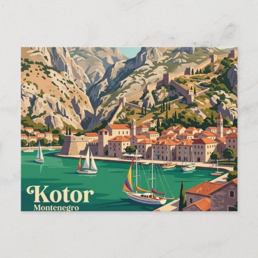 Kotor Montenegro Briefkaart (Voorkant)