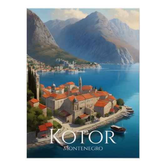 Kotor Montenegro Reisposter Perfect Poster (Voorkant)