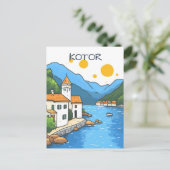 Kotor Montenegro Reizen Briefkaart (Staand voorkant)