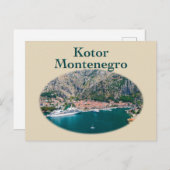Kotor, Montenegro: Stari Afstudeerder Briefkaart (Voorkant / Achterkant)