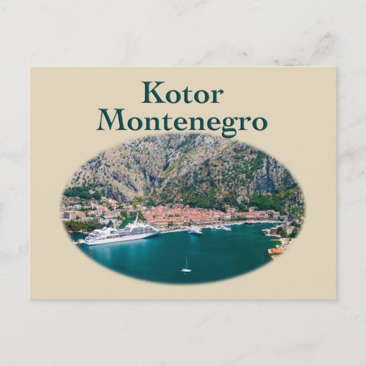 Kotor, Montenegro: Stari Afstudeerder Briefkaart (Voorkant)