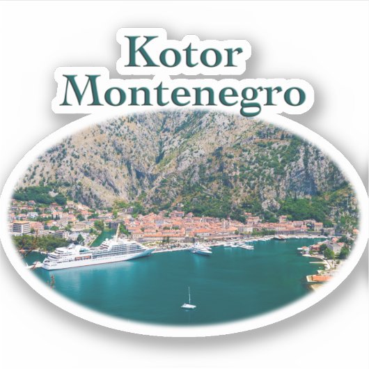 Kotor, Montenegro: Stari Grad Sticker (Voorkant)