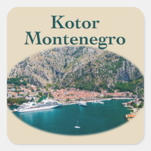 Kotor, Montenegro: Stari Grad Vierkante Sticker