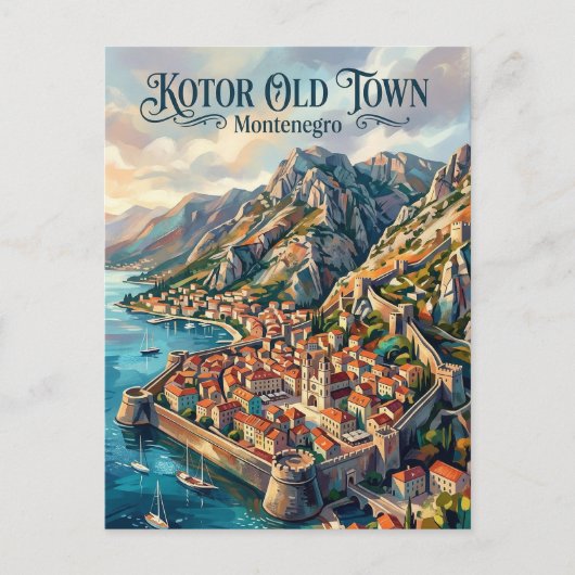 Kotor Oude Stad Montenegro Briefkaart (Voorkant)