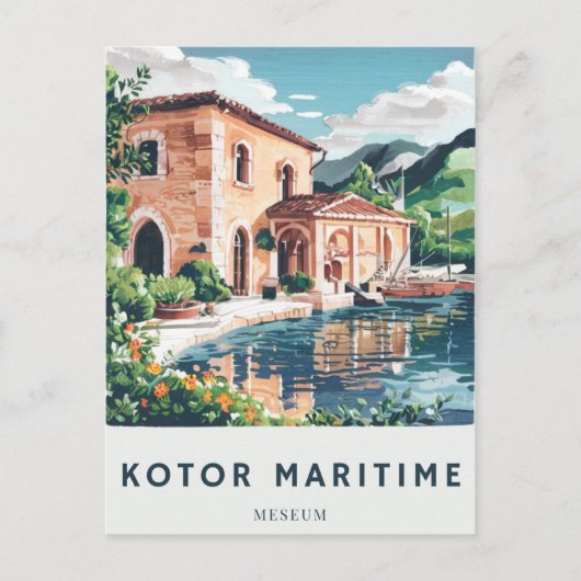 Kotor Scheepvaartmuseum Briefkaart Reisgeschiedeni (Voorkant)