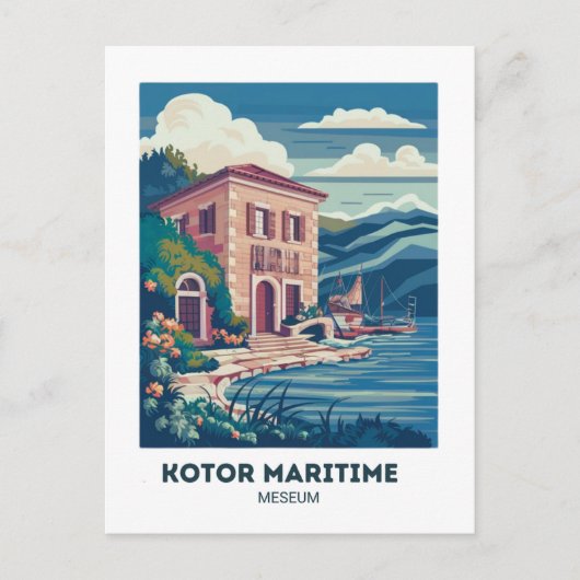 Kotor Scheepvaartmuseum Briefkaart Reizen (Voorkant)