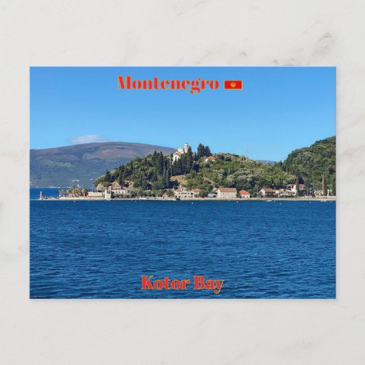 Kotorbaai in Montenegro reis Briefkaart (Voorkant)