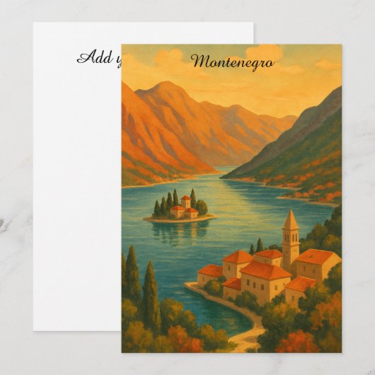 Kotorbaai Montenegro Oude Adria-kust (Voorkant / Achterkant)