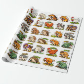 Kots & Krotfeest: Dierenchaos Cadeaupapier (Uitgerold)