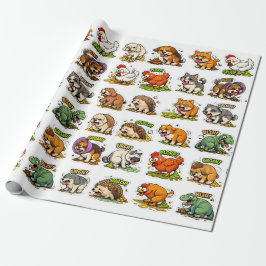 Kots & Krotfeest: Dierenchaos Cadeaupapier