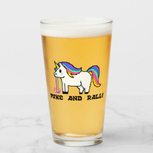 Kots & Rally Regenboog Eenhoorn Pintglas   Pixel Glas