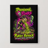 Kotsmisselijk Patrick – Paranormale Punks Button (Voorkant)