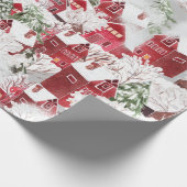 KOTTEN IN SNEEUWVINTAGE CHRISTMAS CADEAUPAPIER (Hoek)