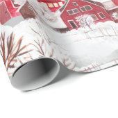 KOTTEN IN SNEEUWVINTAGE CHRISTMAS CADEAUPAPIER (Rol Hoek)