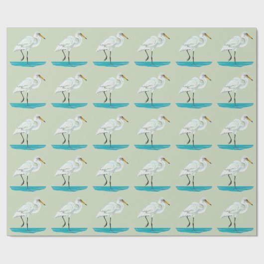 Kotuku Witte reiger Cadeaupapier (Vlak)