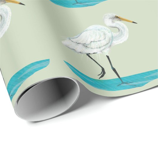 Kotuku Witte reiger Cadeaupapier (Rol Hoek)