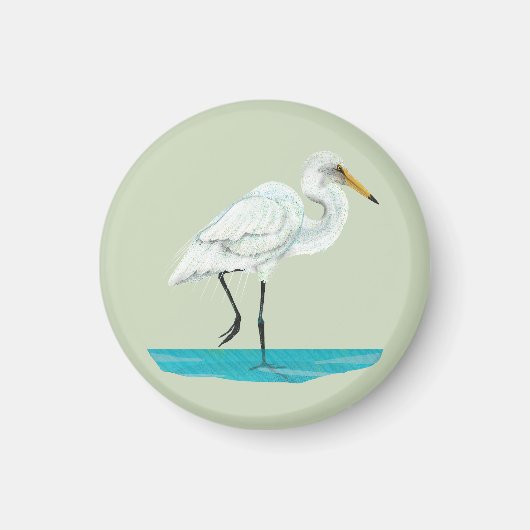 Kotuku Witte reiger Magneet (Voorkant)