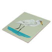 Kotuku Witte reiger Tegeltje (Zijkant)