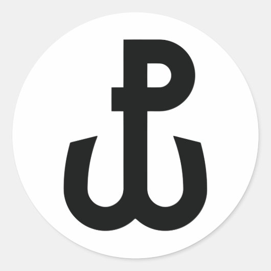 Kotwica-symbool Ronde Sticker (Voorkant)