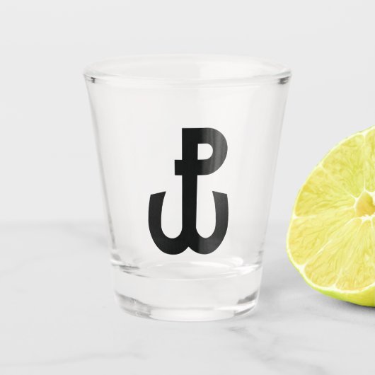 Kotwica-symbool Shot Glas (Voorkant)