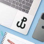 Kotwica Symbool Sticker (Laptop met iPhone)