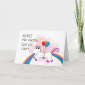 Kotzendes Einhorn Bedankkaart (Voorkant)