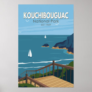 Kouchibouguac Nationaal Park Canada Vintage Kunst Poster