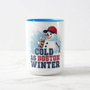 Koud als Bostonse Winter Tweekleurige Koffiemok