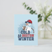 Koud als de winter van Boston Briefkaart (Staand voorkant)