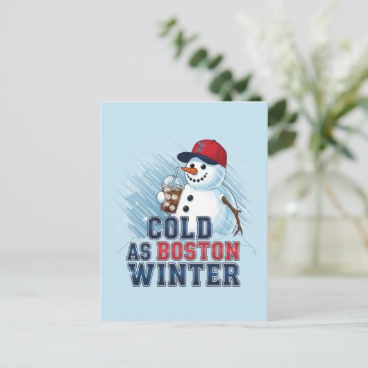 Koud als de winter van Boston Briefkaart (Staand voorkant)