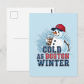 Koud als de winter van Boston Briefkaart (Voorkant / Achterkant)
