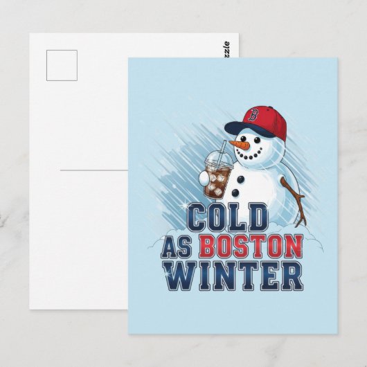 Koud als de winter van Boston Briefkaart (Voorkant / Achterkant)