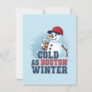 Koud als de winter van Boston Briefkaart