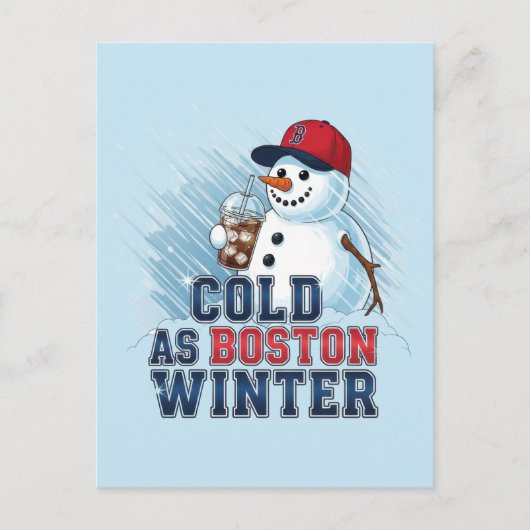 Koud als de winter van Boston Briefkaart (Voorkant)