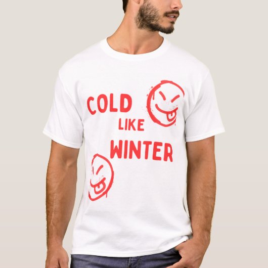 Koud als winter design shirt (Voorkant)