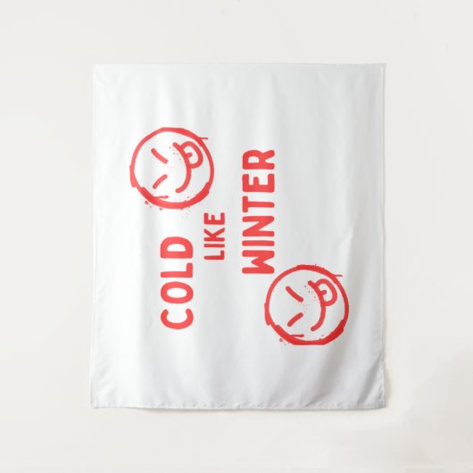 Koud als winterontwerp voor posters en decors wandkleed (Voorkant)