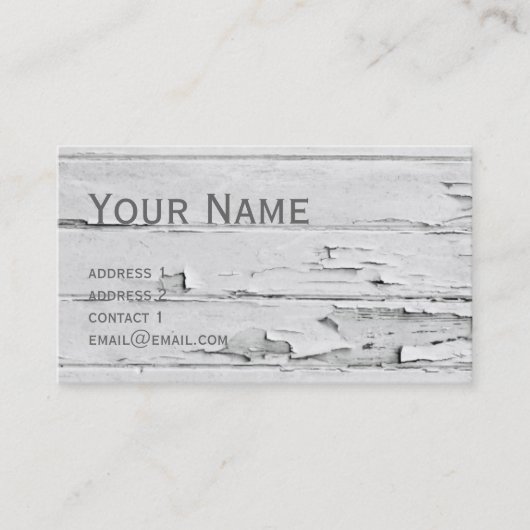 Koud bekrast visitekaartje (Voorkant)