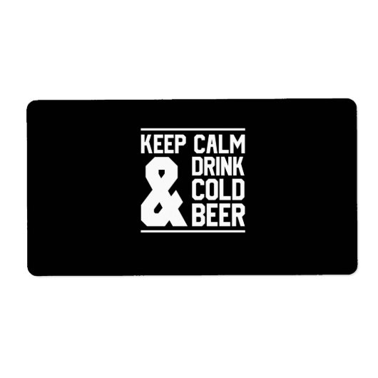 Koud bier houden en kalmeren etiket (Voorkant)