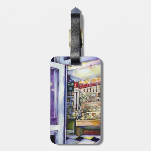 Koud bier in een Hot Deli  Bagagelabel (Achterkant verticaal)