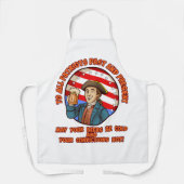 Koud bier op 4 juli schort (Voorkant)