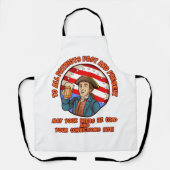 Koud bier op 4 juli schort (Voorkant)
