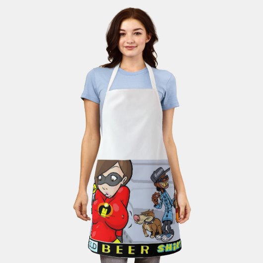Koud Bier shirt Schort (Gedragen)