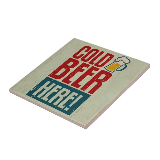 Koud Bier Tegeltje (Zijkant)