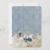 Koud Blauw Winter Dag Tafelkaart Kaart (Achterkant)