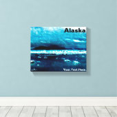 Koud blauw Zee Canvas Afdruk (Insitu (Houten vloer))