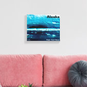 Koud blauw Zee Canvas Afdruk (Insitu (Woonkamer))