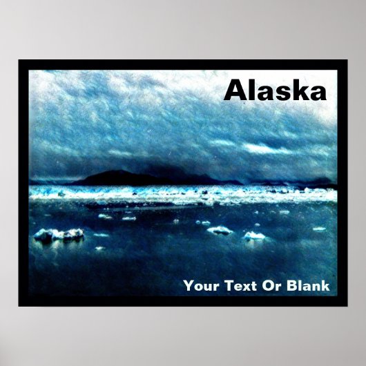 Koud blauw Zee Poster (Voorkant)