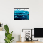 Koud blauw Zee Poster (Thuiskantoor)