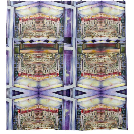 Koud Brew in een Hot Deli Douchegordijn (Voorkant)