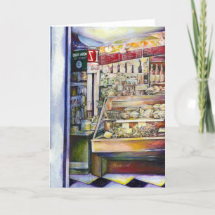 Koud Brew in een Hot Deli Feestdagen Kaart